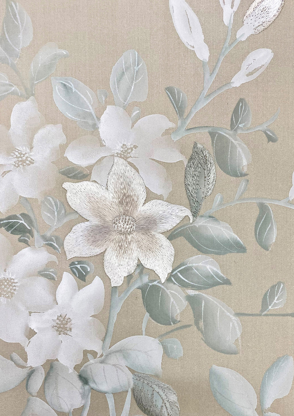 An English Butterfly Garden in Light Fawn