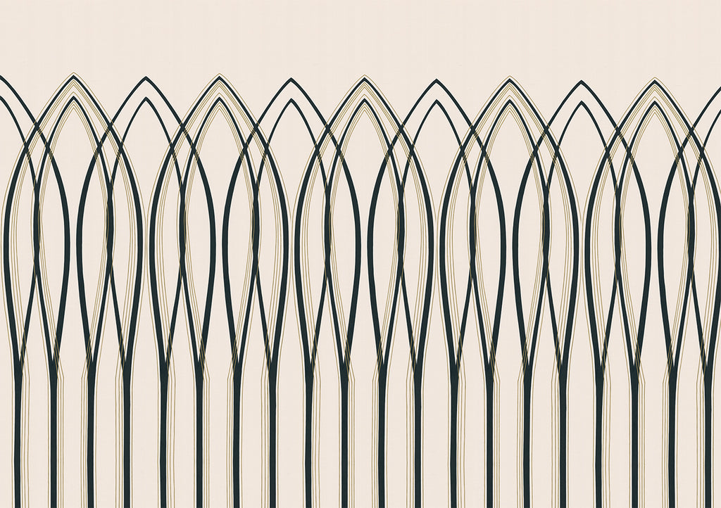 Deco Arches in Rockefeller Black